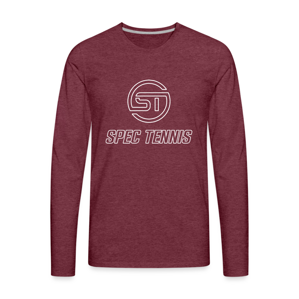 Men's Premium Long Sleeve T-Shirt - heather burgundy